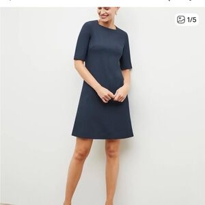 MM LaFleur Emily Shift Work Dress in Mulled Wine Size 0 EUC